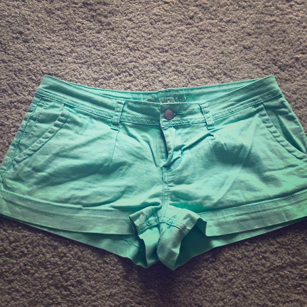 Mint green shorts